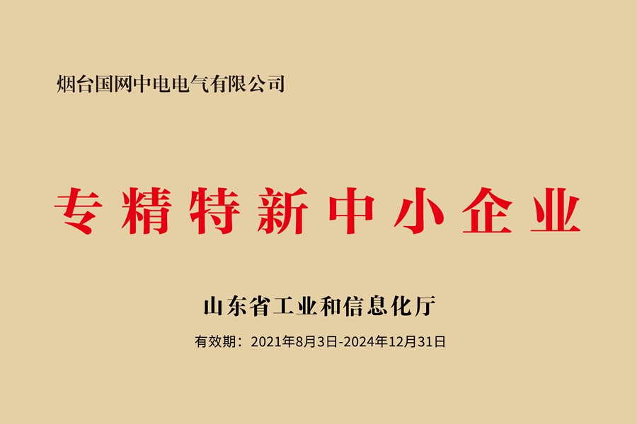 国网中电公司：山东省专精特新中小企业