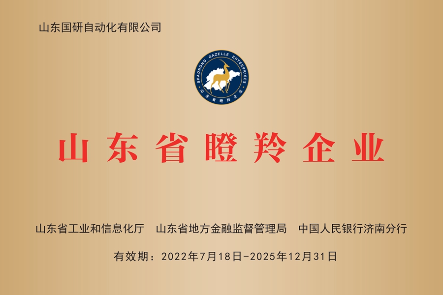 山东国研：山东省瞪羚企业